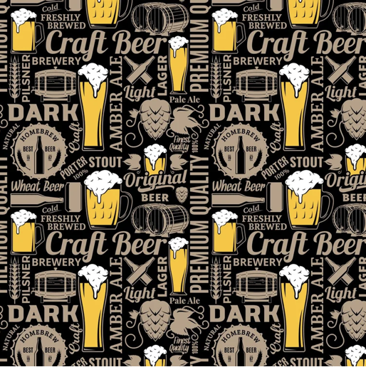 Craft beer and associated words print